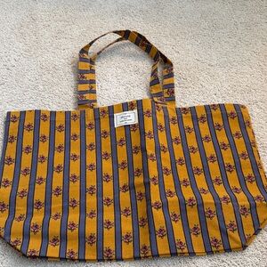 Sezane Striped Floral Tote Bag NWOT
